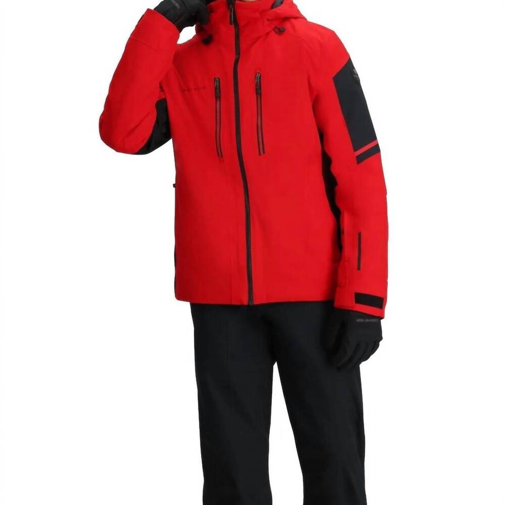 NEW OBERMEYER charger long sleeve ski jacket in fresno red ii